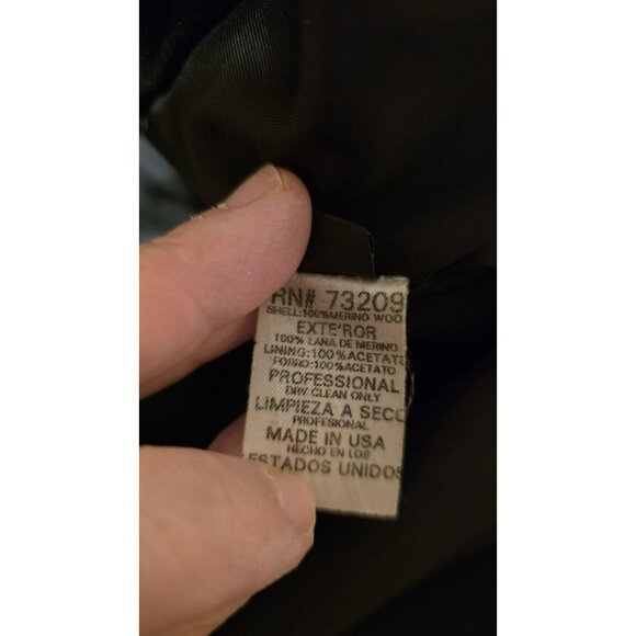 J Percy Wool Pea Coat Merino Wool Womens Medium Hood Grey VTG USA Winter Button - Picture 5 of 12